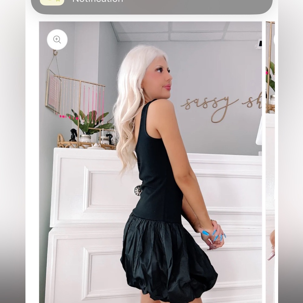 MICAS bubble black dress mini  DRESSNWT